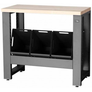 Darbo stalas servisui Cyclus Tools System 500 89 x 100 x 50 cm with trash can 3 x 25 L anthracite (720859)