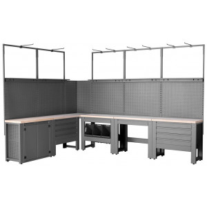 Darbo stalas servisui Cyclus Tools Ralf System 500 37-piece 259 x 500 x 50 cm anthracite (720896)