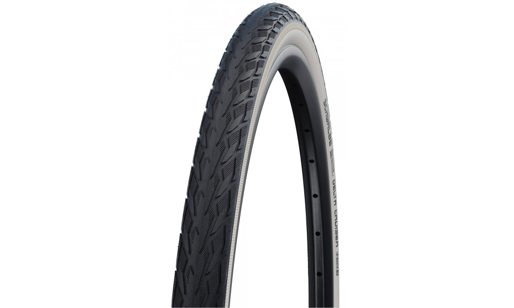 Padanga 28" Schwalbe Delta Cruiser Plus HS431 Active Wired 28-622 / 28x1.10 Whitewall Reflex - 1