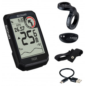 Dviračio kompiuteris SIGMA ROX 4.0 Endurance GPS Black HR Set