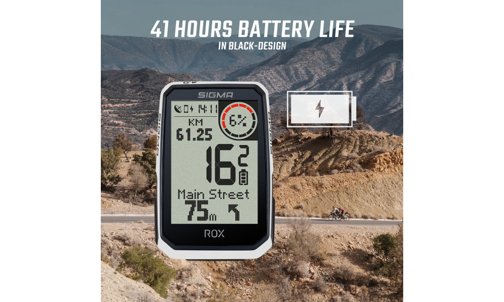 Dviračio kompiuteris SIGMA ROX 4.0 Endurance GPS White HR Set - 5