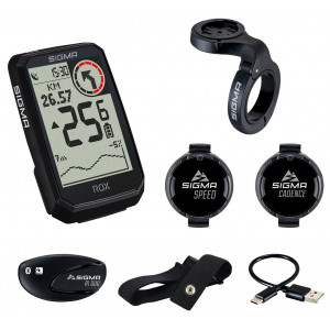 Dviračio kompiuteris SIGMA ROX 4.0 Endurance GPS Black Sensor Set