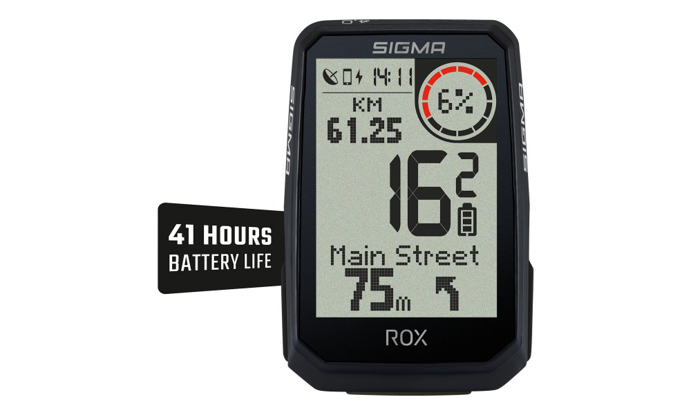 Dviračio kompiuteris SIGMA ROX 4.0 Endurance GPS Black Sensor Set - 2