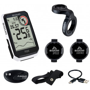 Dviračio kompiuteris SIGMA ROX 4.0 Endurance GPS White Sensor Set