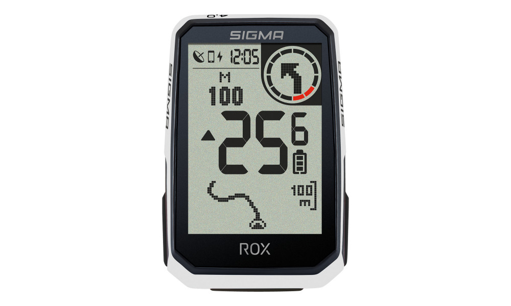 Dviračio kompiuteris SIGMA ROX 4.0 Endurance GPS White Sensor Set - 2