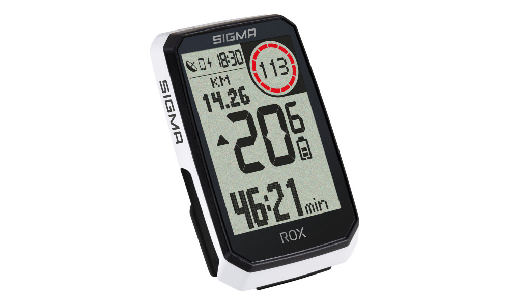 Dviračio kompiuteris SIGMA ROX 4.0 Endurance GPS White Sensor Set - 3