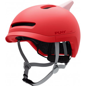 Šalmas PUKY Sparky Junior + lamp red