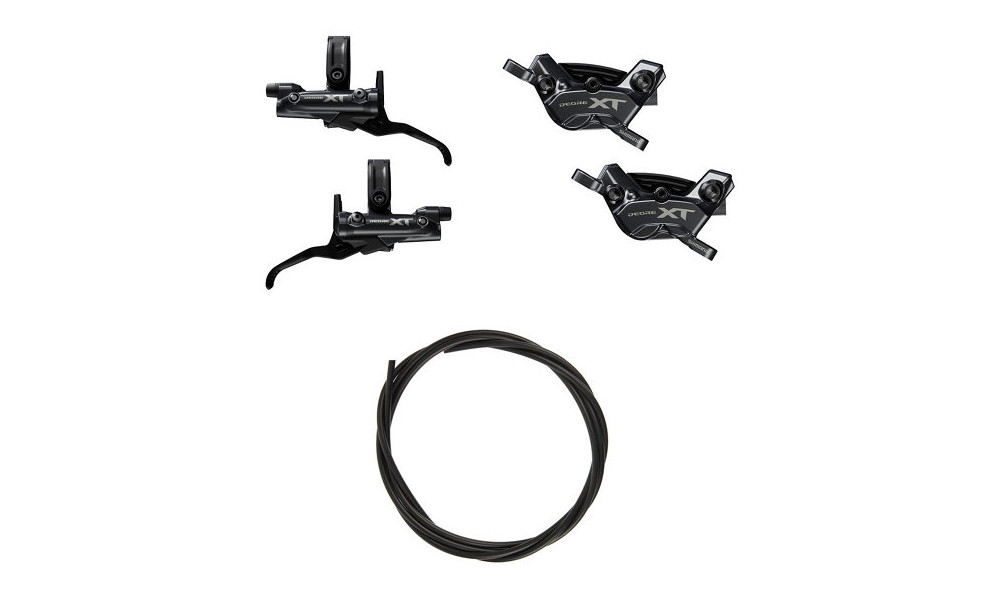 Diskiniai stabdžiai priekiui ir galui Shimano XT BL-M8200 (L) + BR-M8220 (F/R) 4-Piston J-Kit hydraulic post mount - 2