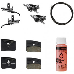 Diskiniai stabdžiai priekiui ir galui Shimano XTR BL-M9220 (L) + BR-M9220 (F/R) 4-Piston J-Kit hydraulic post mount