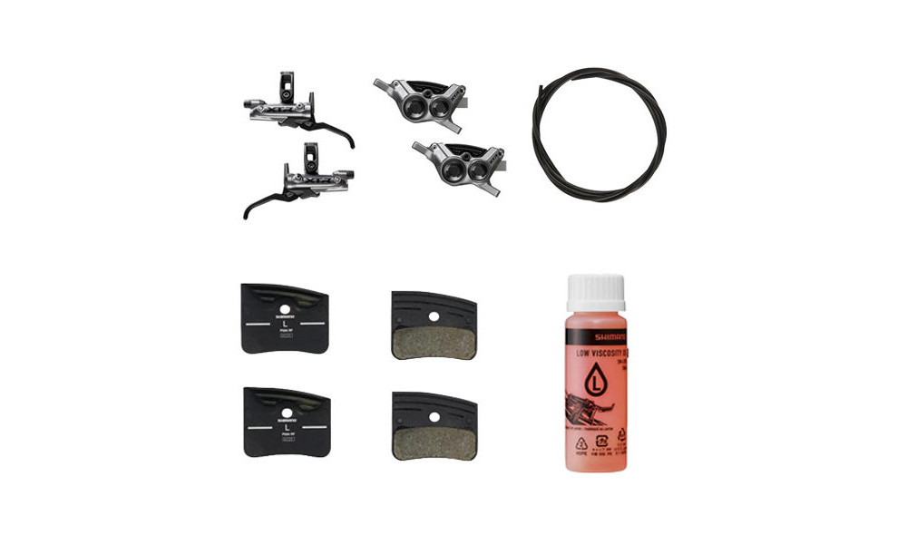 Diskiniai stabdžiai priekiui ir galui Shimano XTR BL-M9220 (L) + BR-M9220 (F/R) 4-Piston J-Kit hydraulic post mount - 1