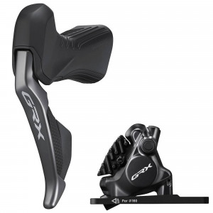 Diskiniai stabdžiai priekiniai Shimano GRX Di2 ST-RX815(L) + BR-RX820 (F) hydraulic flat mount