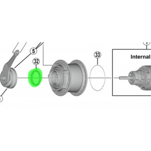 Guoliai įvorei Shimano Nexus SG-C3000-7C 3/16"x16