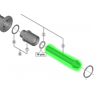 Galinės įvorės ašis Shimano TIAGRA FH-MT400 142mm