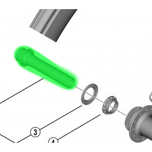 Priekinės įvorės ašis Shimano WH-RS710-C32-TL-F