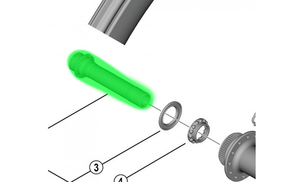 Priekinės įvorės ašis Shimano WH-RS710-C32-TL-F 