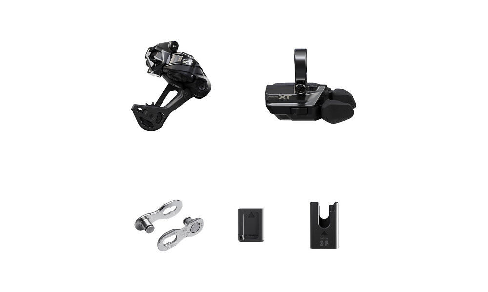 Važiuoklės atnaujinimo dalių komplektas Shimano XT Di2 RD-M8250 SGS + SW-M8250-R clamp 1x12-speed 