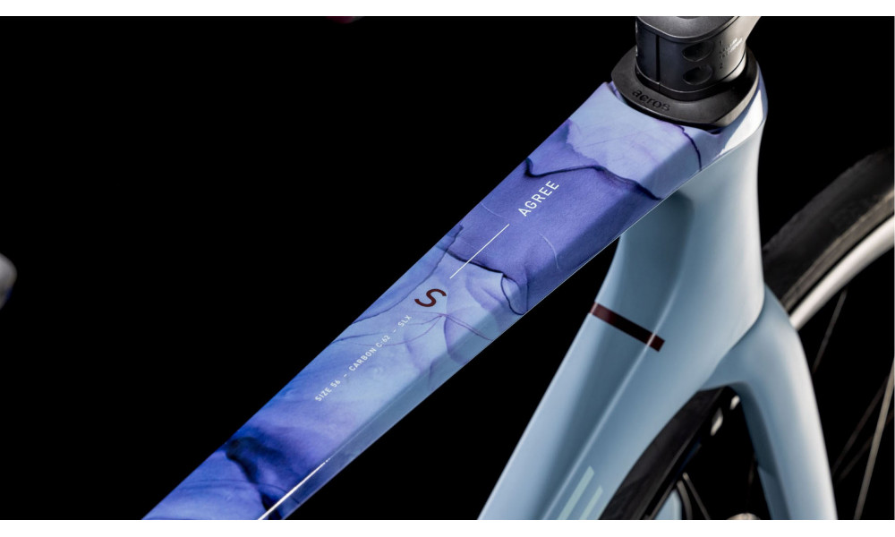 Dviratis Cube Agree C:62 SLX pigeonblue'n'art 2025 - 2