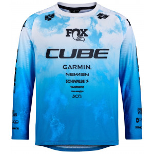 Dviratininko marškinėliai Cube MTB Rookie X Actionteam L/S black'n'blue