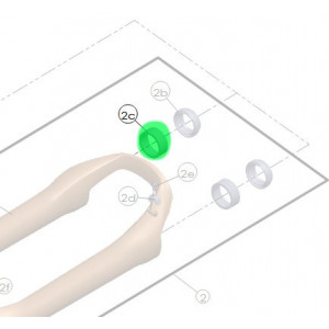 Kreipiančiosios tarpinė SR Suntour for 32mm hybrid bushings (SF17-SF21 XCM32, NVX32, NX1-32, SF23 X1-Air) (FEG395-10)