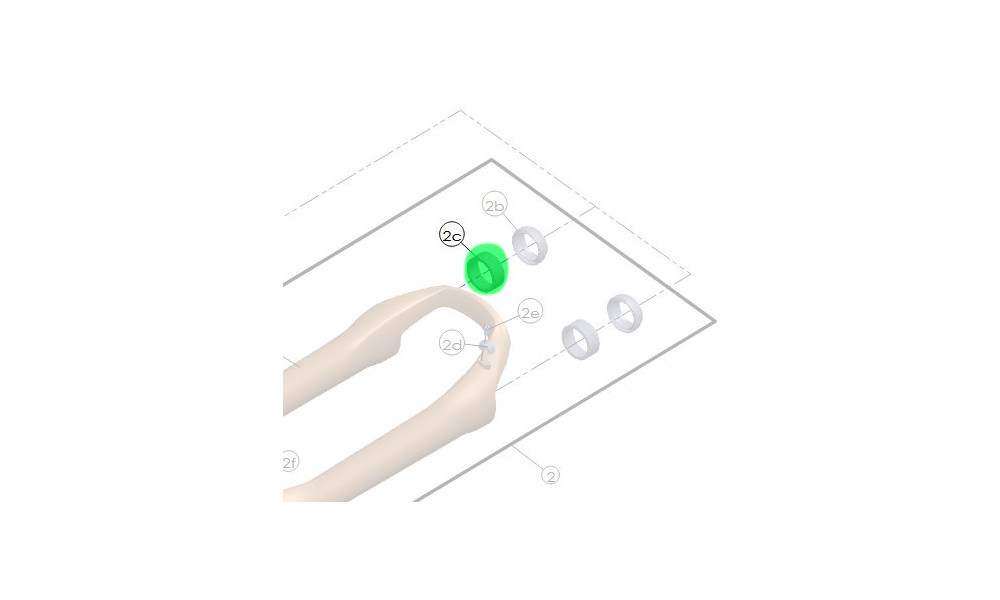 Kreipiančiosios tarpinė SR Suntour for 32mm hybrid bushings (SF17-SF21 XCM32, NVX32, NX1-32, SF23 X1-Air) (FEG395-10) 