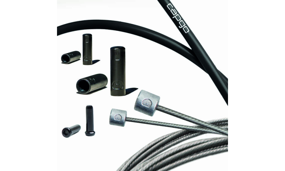 Pavarų troselių komplektas Capgo BL Double(2x) ECO stainless Shimano/Sram Road & MTB black - 1