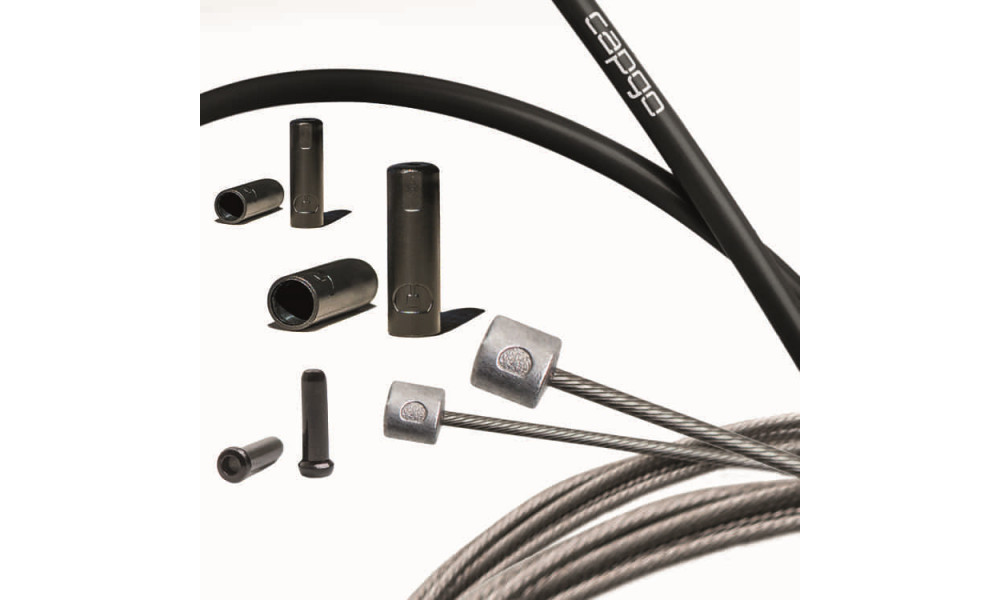 Pavarų troselių komplektas Capgo BL Double(2x) ECO stainless Shimano/Sram Road & MTB black - 2