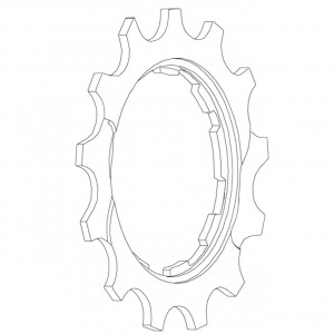 Galinė žvaigždutė Shimano DEORE XT CS-M771 13T