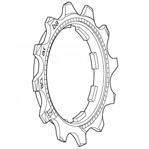 Galinė žvaigždutė Shimano DEORE XT CS-M760 9-speed 12T