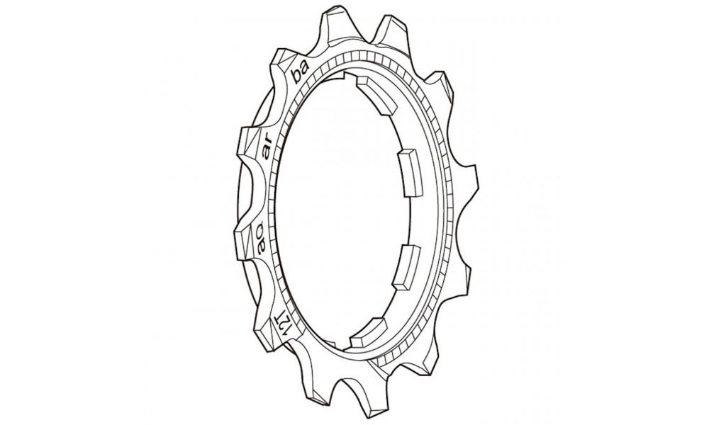 Galinė žvaigždutė Shimano DEORE XT CS-M760 9-speed 12T 