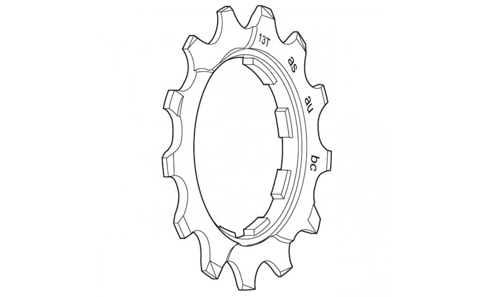 Galinė žvaigždutė Shimano DEORE XT CS-M760 9-speed 13T 