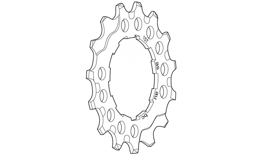 Galinė žvaigždutė Shimano DEORE XT CS-M760 9-speed 15T 