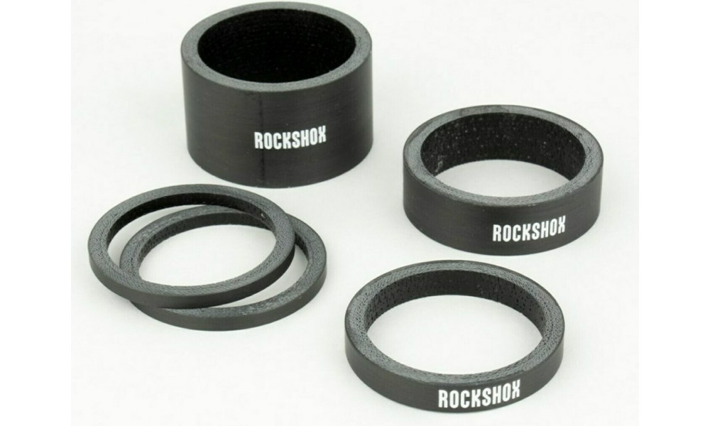 Vairo kolonėlės tarpinių komplektas Rockshox UD carbon (5 vnt.) 