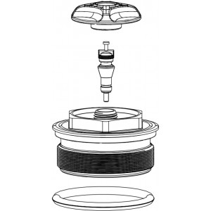 Šakės remonto dalis Rockshox Soloair top cap 35mm Boost Pike A2 Lyrik A1+ Yari A1+ Revelation A1+ Pike DJ 2017+
