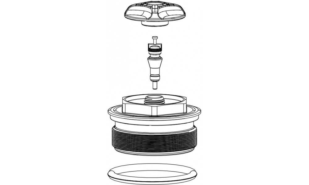 Šakės remonto dalis Rockshox Soloair top cap 35mm Boost Pike A2 Lyrik A1+ Yari A1+ Revelation A1+ Pike DJ 2017+ 