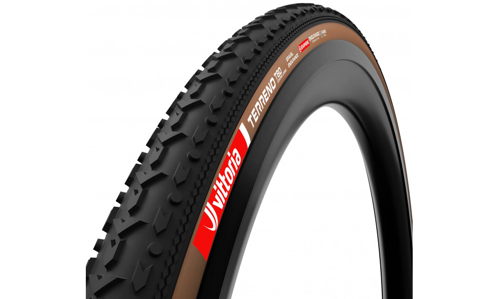 Padanga 28" Vittoria Terreno T80 Coarse loose G2.0 TLR Fold 700x45c / 45-622 Gravel Endurance brown-black - 1