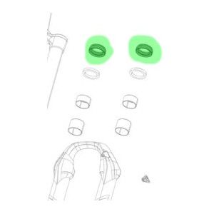 Šakės remonto dalis Rockshox bottomless token 35mm (3 vnt.)