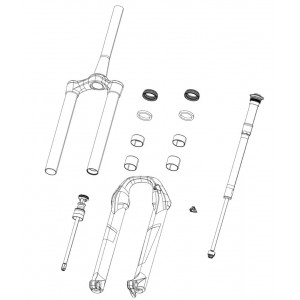 Šakės remonto dalis Rockshox lower leg SID SL C1 Ultimate blue