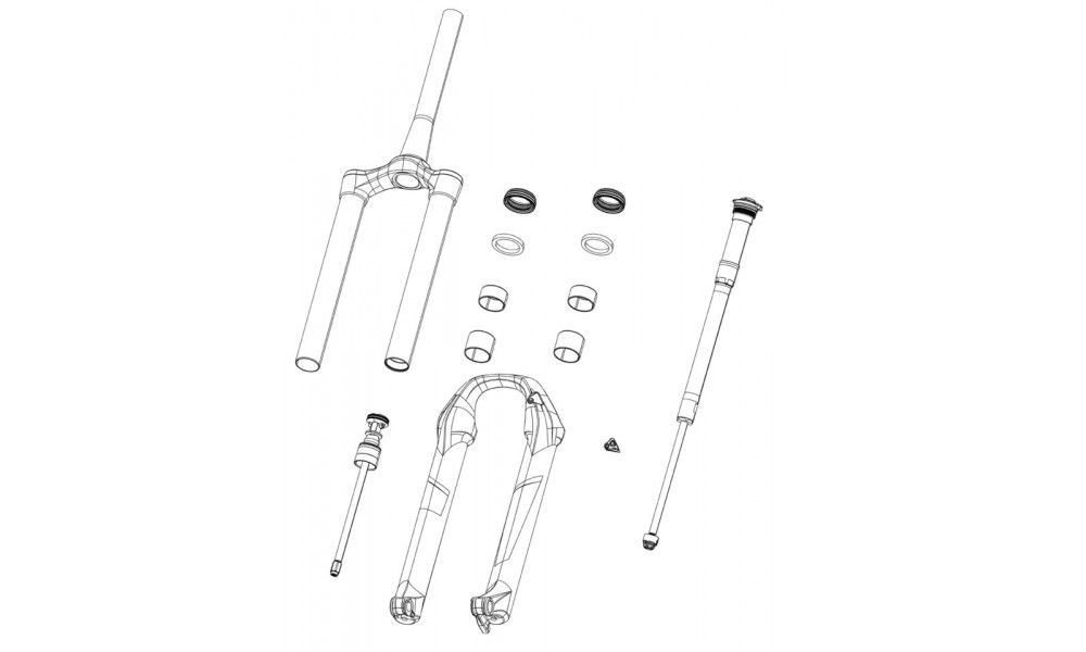 Šakės remonto dalis Rockshox crown/steerer/upper (CSU) SID DebonAir 29" 51mm offset 80-100mm 
