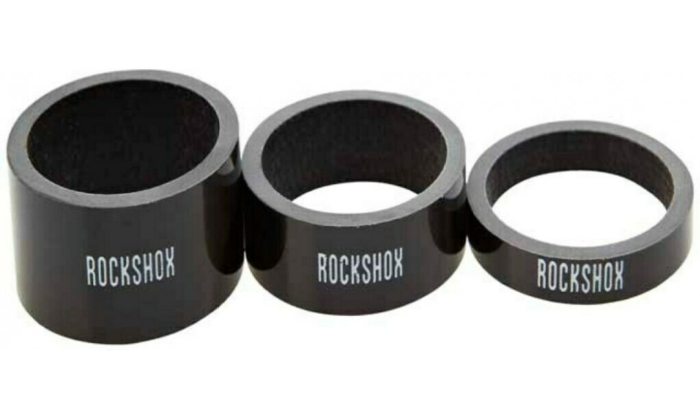 Vairo kolonėlės tarpinių komplektas Rockshox UD Carbon 5/10/15mm black 