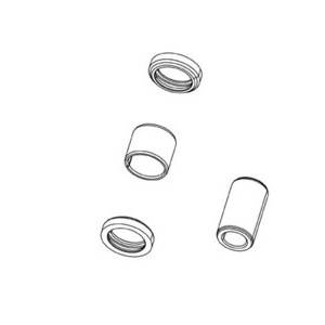 Galinio amortizatoriaus remonto komplektas Rockshox mounting hardware 1/2" 6x24.4mm