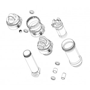 Galinio amortizatoriaus remonto komplektas Rockshox volume reducing spacers Vivid C1