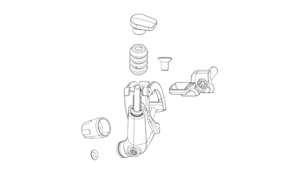 Balnelio laikiklio remonto dalis Rockshox hose barb Connectamajig Reverb 