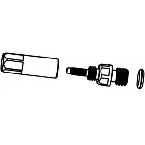 Balnelio laikiklio remonto dalis Rockshox hose barb Reverb Post (10 vnt.)