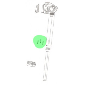 Balnelio laikiklio remonto komplektas Rockshox brass key Reverb A1/B1/Reverb AXS 2020+ Size 0 (3 vnt.)