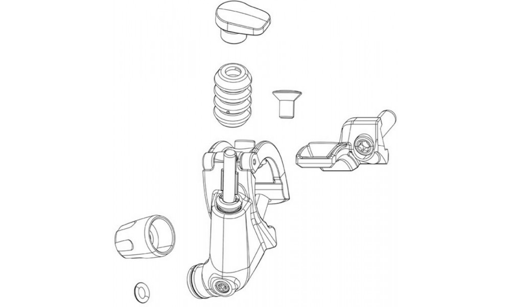 Galinio amortizatoriaus remonto komplektas Rockshox hydraulic hose XLoc Full Sprint Connectamajig 2000mm Monarch XX B1 