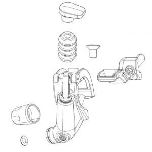 Balnelio laikiklio remonto komplektas Rockshox button Remote Reverb left