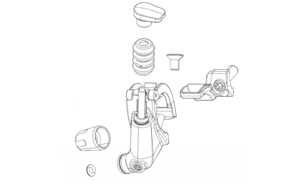 Balnelio laikiklio remonto komplektas Rockshox button Remote Reverb left 