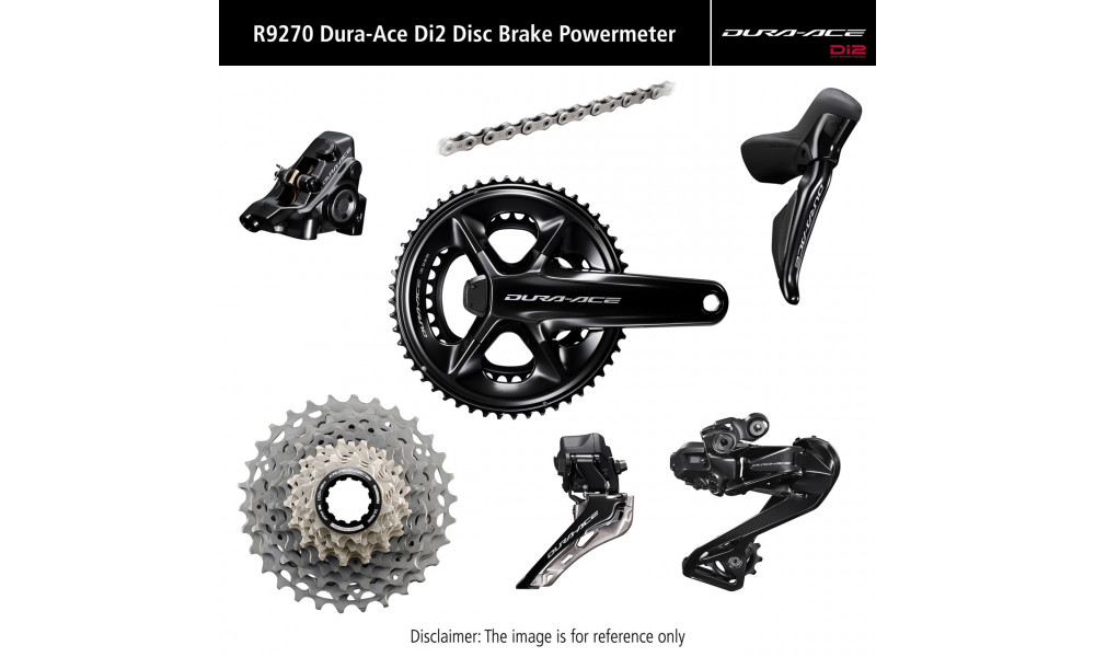 Važiuoklės dalių grupės komplektas Shimano DURA-ACE Di2 R9270P Disc brakes 170mm 52x36T 