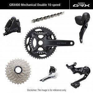 Važiuoklės dalių grupės komplektas Shimano GRX 400 172.5mm 10-speed 46x30T