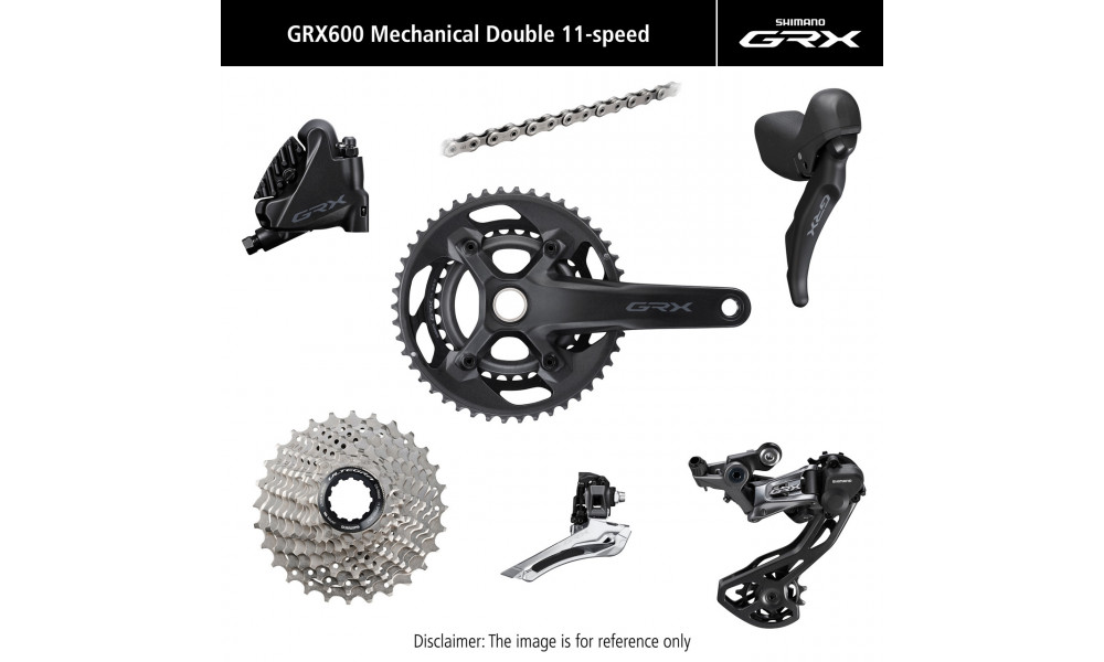 Važiuoklės dalių grupės komplektas Shimano GRX 600 172.5mm 11-speed 46x30T 